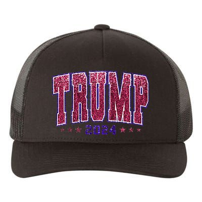 Bling Trump 2024 President Make America Trump Again Yupoong Adult 5-Panel Trucker Hat