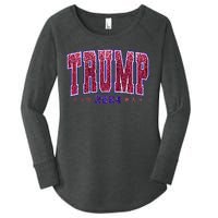 Bling Trump 2024 President Make America Trump Again Women's Perfect Tri Tunic Long Sleeve Shirt