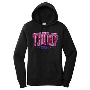 Bling Trump 2024 President Make America Trump Again Women's Pullover Hoodie