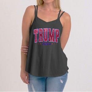 Bling Trump 2024 President Make America Trump Again Women's Strappy Tank