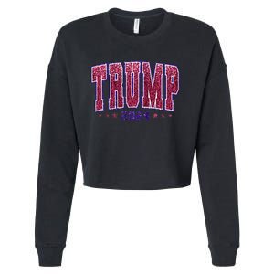 Bling Trump 2024 President Make America Trump Again Cropped Pullover Crew