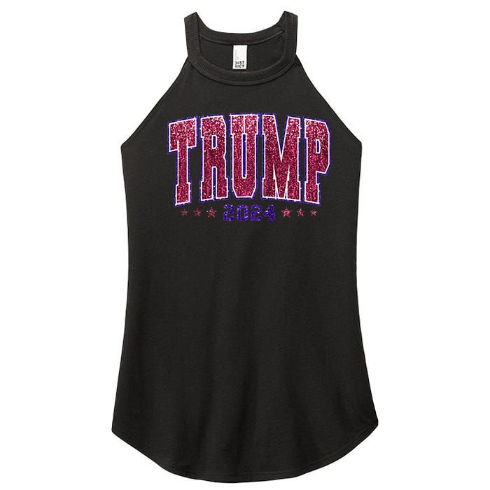 Bling Trump 2024 President Make America Trump Again Women's Perfect Tri Rocker Tank