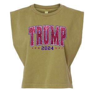 Bling Trump 2024 President Make America Trump Again Garment-Dyed Women's Muscle Tee