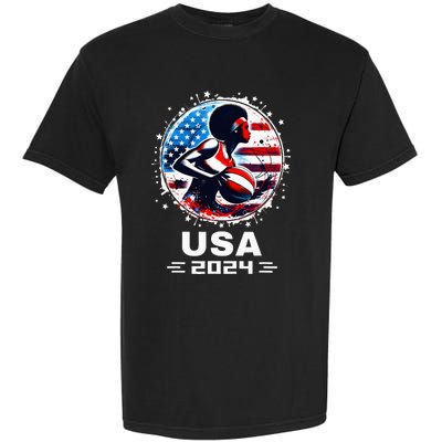 Basketball Team 2024 Basketball 2024 Usa Team 2024 Garment-Dyed Heavyweight T-Shirt