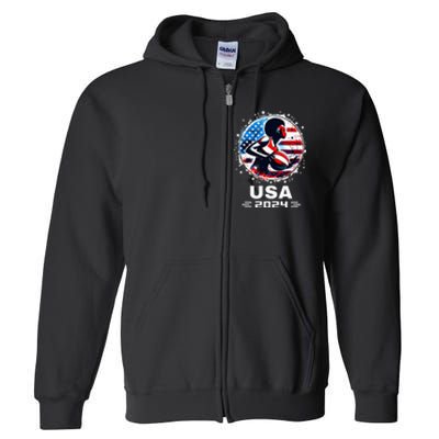 Basketball Team 2024 Basketball 2024 Usa Team 2024 Full Zip Hoodie