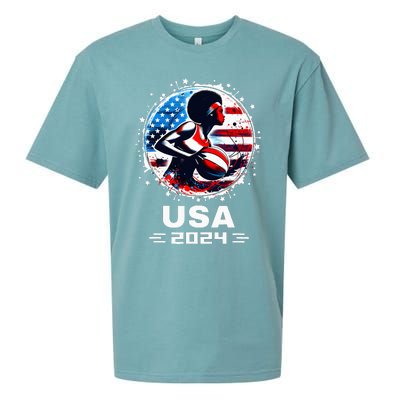 Basketball Team 2024 Basketball 2024 Usa Team 2024 Sueded Cloud Jersey T-Shirt