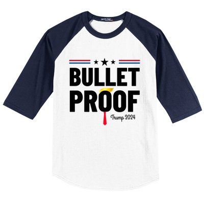 Bulletproof Trump 2024 Baseball Sleeve Shirt