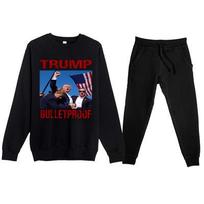 Bulletproof Trump 2024 Premium Crewneck Sweatsuit Set