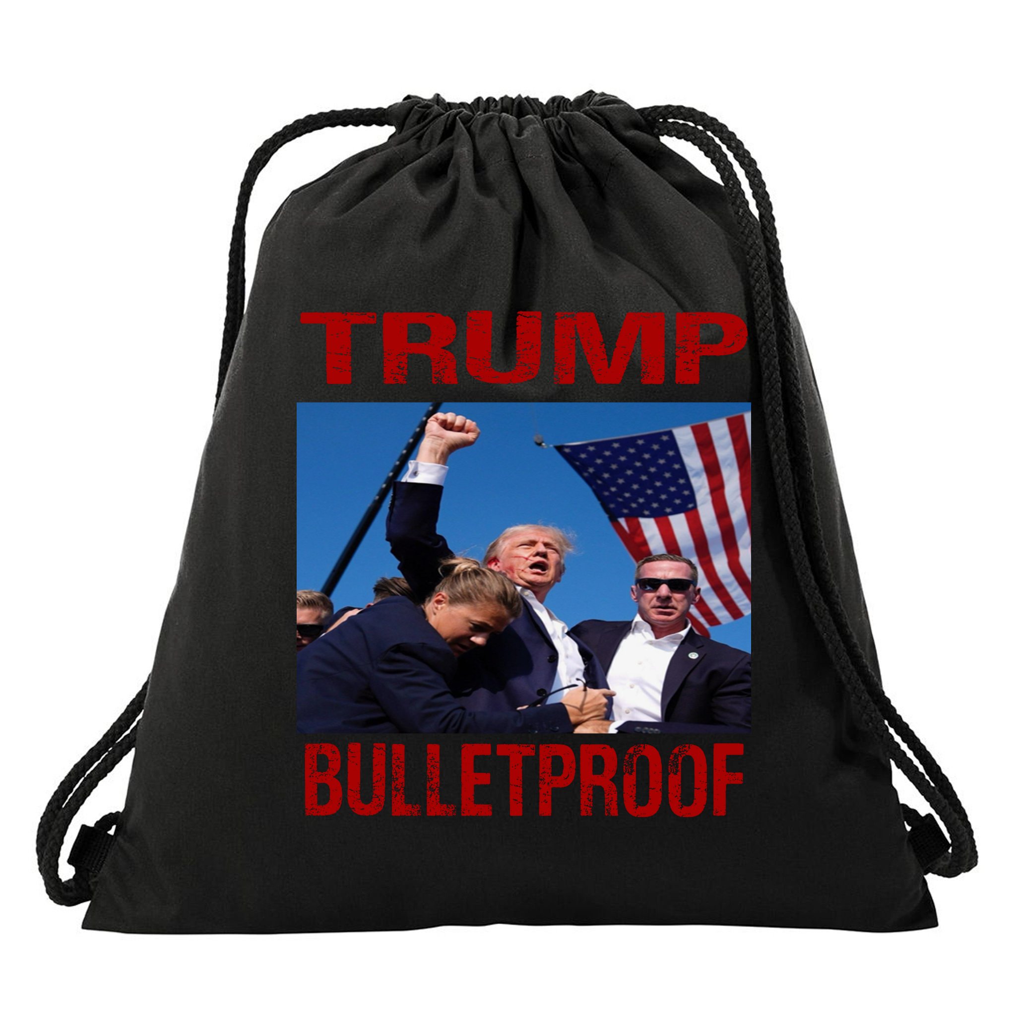Bulletproof Trump 2024 Take America Back Pennsylvania Rally Drawstring Bag