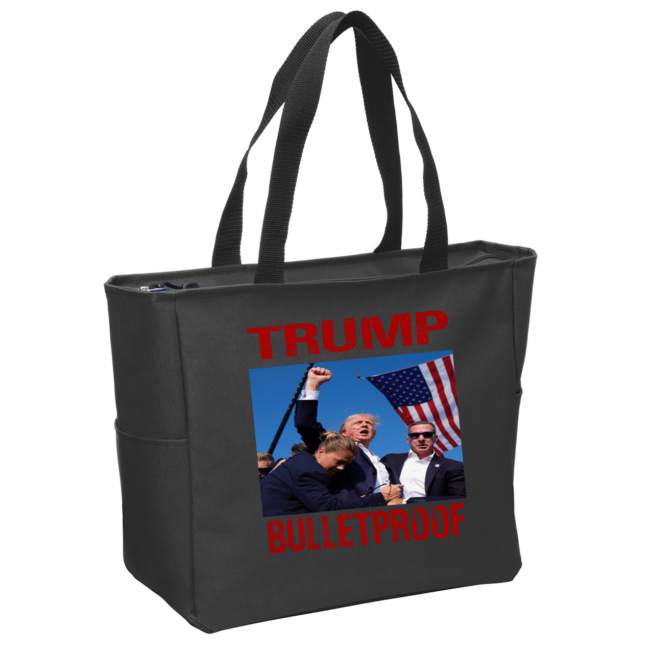 Bulletproof Trump 2024 Take America Back Pennsylvania Rally Zip Tote Bag