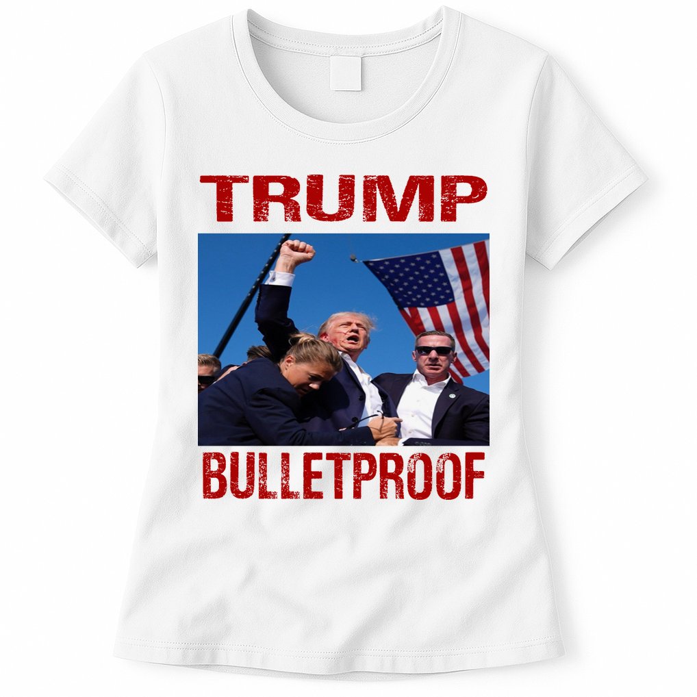 Bulletproof Trump 2024 Take America Back Pennsylvania Rally Womens T-Shirt