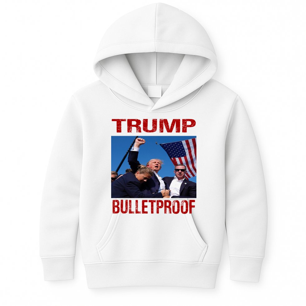 Bulletproof Trump 2024 Take America Back Pennsylvania Rally Kids Hoodie