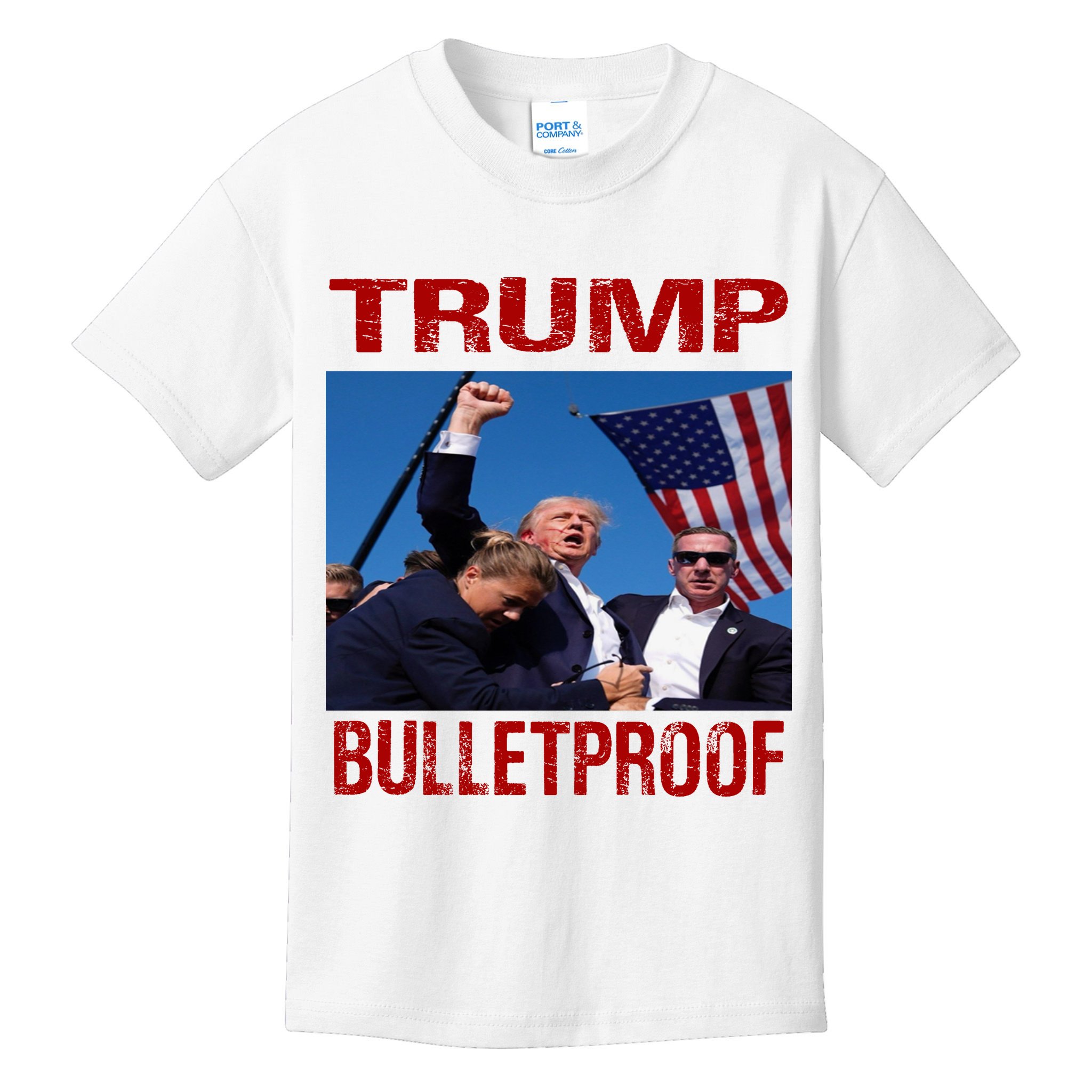 Bulletproof Trump 2024 Take America Back Pennsylvania Rally Kids T-Shirt