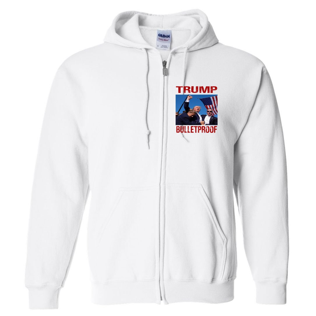 Bulletproof Trump 2024 Take America Back Pennsylvania Rally Full Zip Hoodie