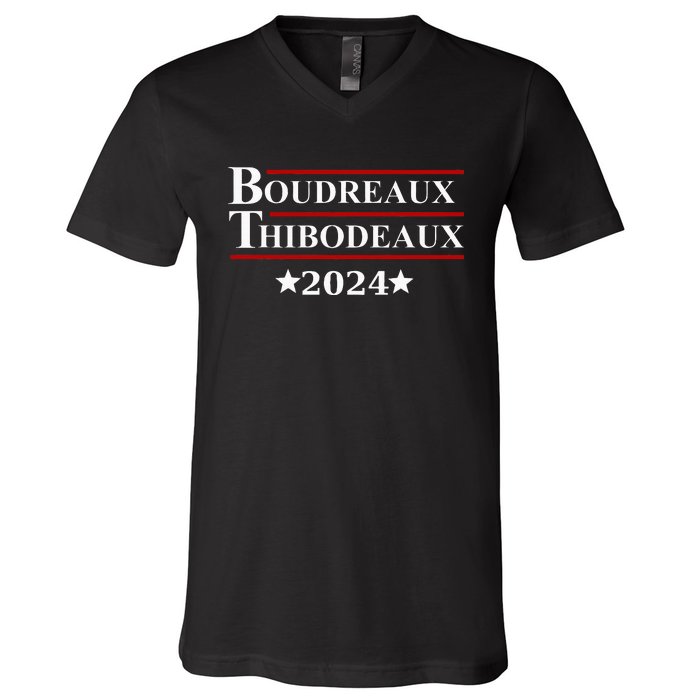 Boudreaux & Thibodeaux 2024 Funny Louisiana Election V-Neck T-Shirt