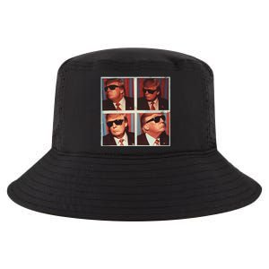 Badass Trump 45 47 Photobooth Icon President Trump Portrait Cool Comfort Performance Bucket Hat