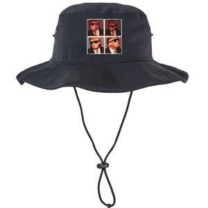 Badass Trump 45 47 Photobooth Icon President Trump Portrait Legacy Cool Fit Booney Bucket Hat