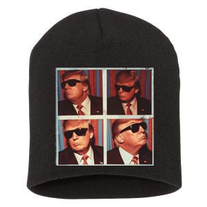 Badass Trump 45 47 Photobooth Icon President Trump Portrait Short Acrylic Beanie