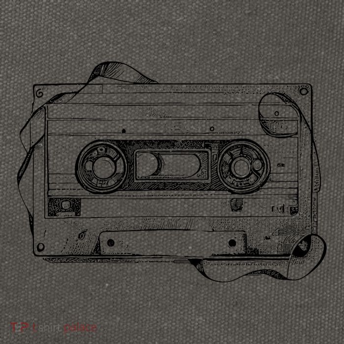 Back To 80S 90S Mix Tape Music Sketch Drawing Music Tape Cotton Canvas Backpack