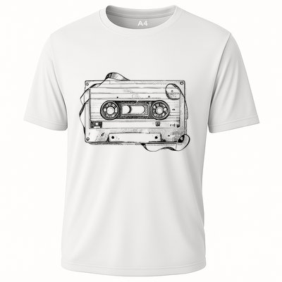 Back To 80S 90S Mix Tape Music Sketch Drawing Music Tape Performance Shirt