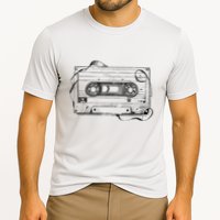 Back To 80S 90S Mix Tape Music Sketch Drawing Music Tape Cooling Performance Crew T-Shirt