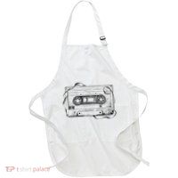 Back To 80S 90S Mix Tape Music Sketch Drawing Music Tape Apron