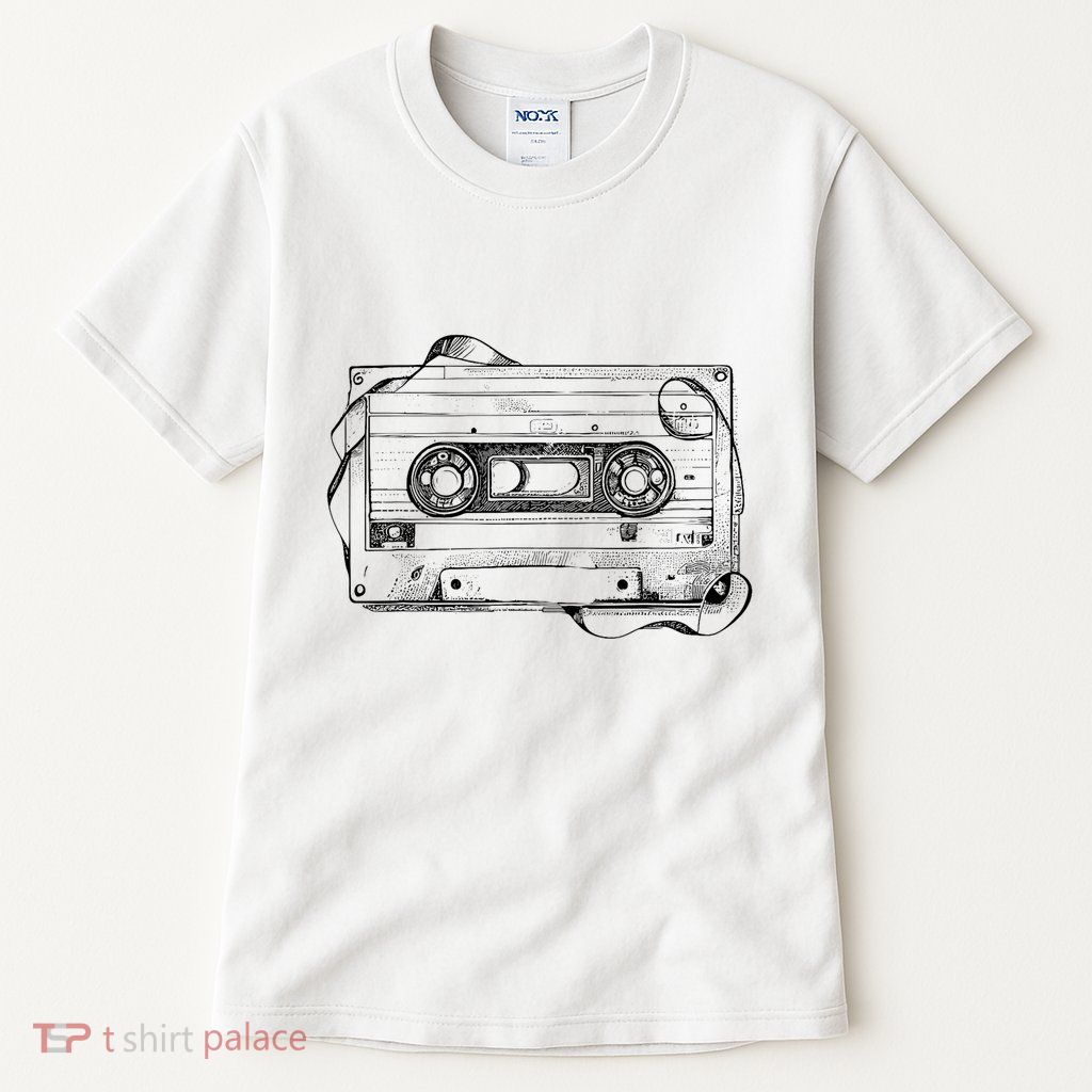Back To 80S 90S Mix Tape Music Sketch Drawing Music Tape Tall T-Shirt