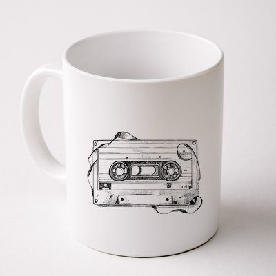 Back To 80S 90S Mix Tape Music Sketch Drawing Music Tape Mug