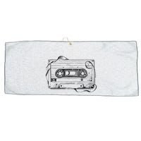 Back To 80S 90S Mix Tape Music Sketch Drawing Music Tape Large Microfiber Waffle Golf Towel