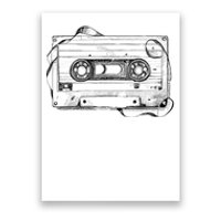 Back To 80S 90S Mix Tape Music Sketch Drawing Music Tape Poster