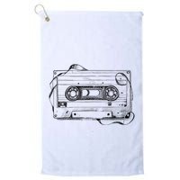Back To 80S 90S Mix Tape Music Sketch Drawing Music Tape Golf Towel