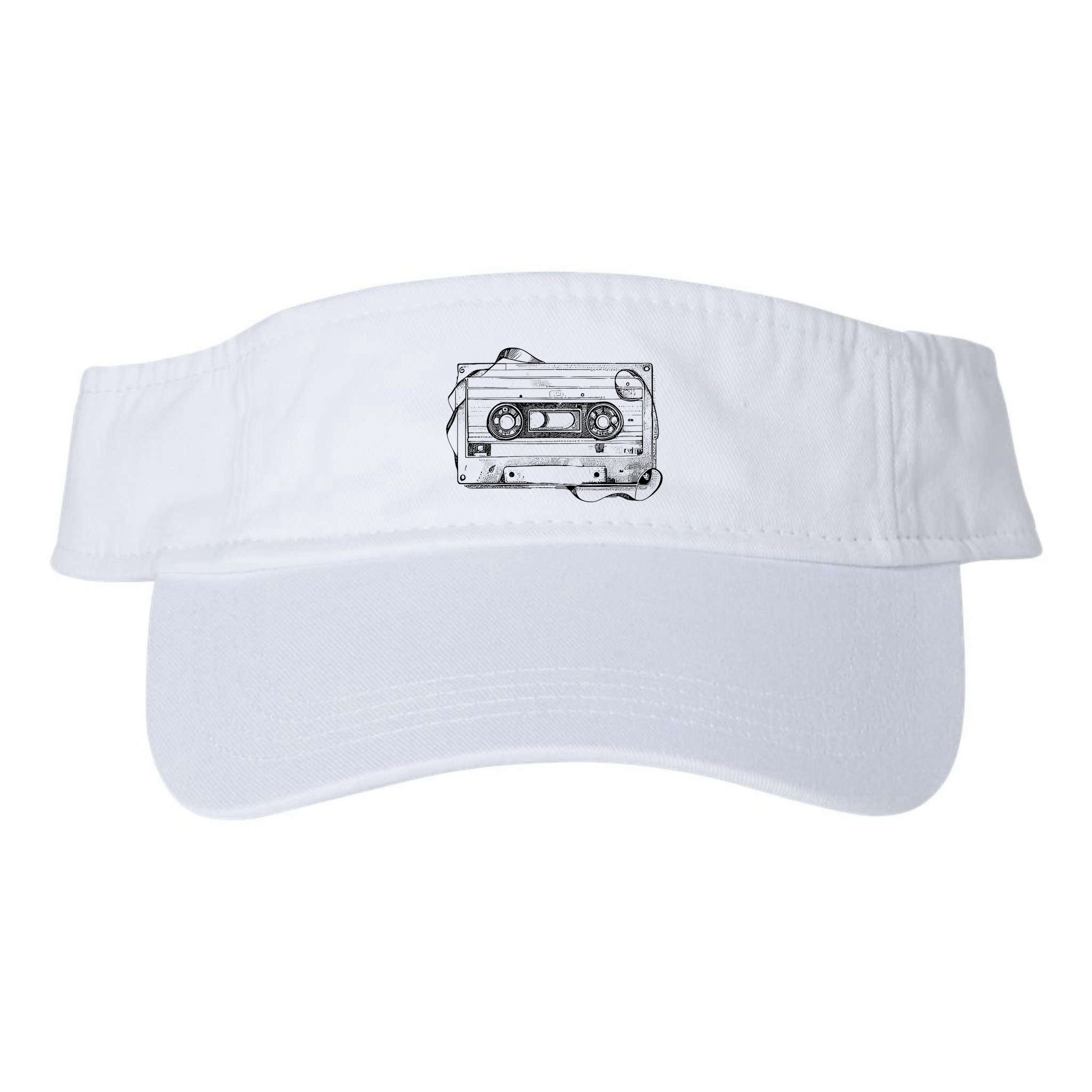 Back To 80S 90S Mix Tape Music Sketch Drawing Music Tape Visor
