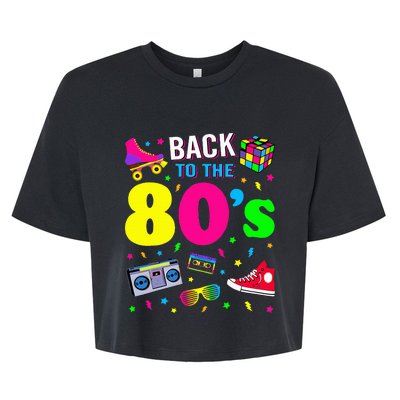 Back To 80s 1980s Vintage Retro Eighties Costume Party Gift Bella+Canvas Jersey Crop Tee