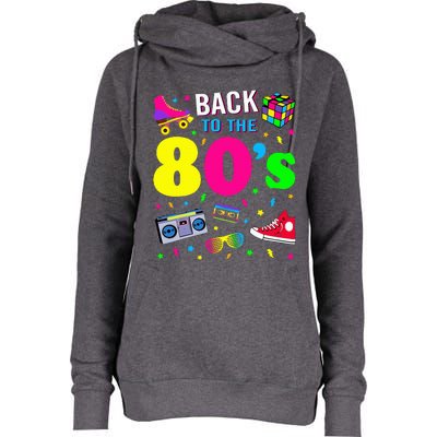 Back To 80s 1980s Vintage Retro Eighties Costume Party Gift Womens Funnel Neck Pullover Hood