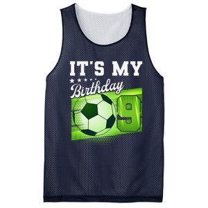 Birthday Tees 9 Soccer Its My 9th Birthday Soccer Mesh Reversible Basketball Jersey Tank