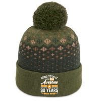 Being Totally Awesome Special Edition Since 1934 90 Years Birthday The Baniff Cuffed Pom Beanie