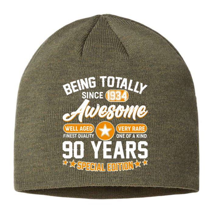 Being Totally Awesome Special Edition Since 1934 90 Years Birthday Sustainable Beanie