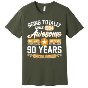 Being Totally Awesome Special Edition Since 1934 90 Years Birthday Premium T-Shirt