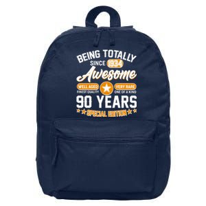 Being Totally Awesome Special Edition Since 1934 90 Years Birthday 16 in Basic Backpack