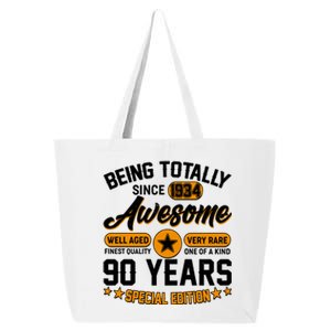 Being Totally Awesome Special Edition Since 1934 90 Years Birthday 25L Jumbo Tote