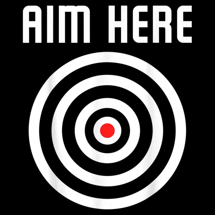 Bullseye Target Aim Here Darts Players Shooting Drawstring Bag