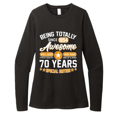 Being Totally Awesome Special Edition Since 1954 70 Years Birthday Womens CVC Long Sleeve Shirt