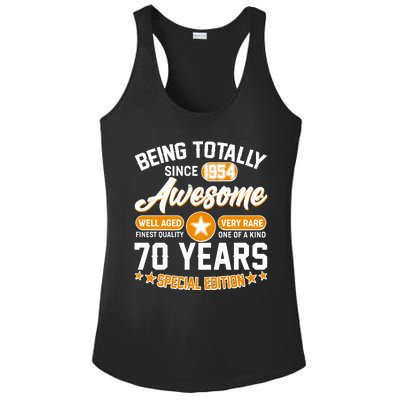 Being Totally Awesome Special Edition Since 1954 70 Years Birthday Ladies PosiCharge Competitor Racerback Tank