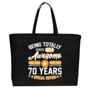 Being Totally Awesome Special Edition Since 1954 70 Years Birthday Cotton Canvas Jumbo Tote