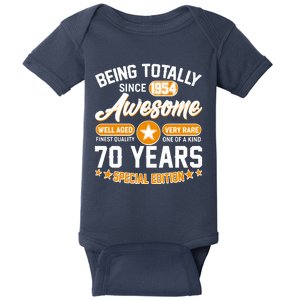 Being Totally Awesome Special Edition Since 1954 70 Years Birthday Baby Bodysuit