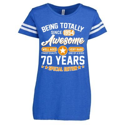 Being Totally Awesome Special Edition Since 1954 70 Years Birthday Enza Ladies Jersey Football T-Shirt