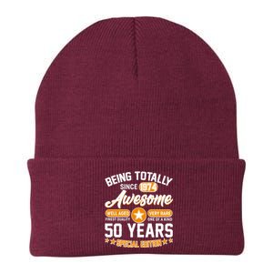 Being Totally Awesome Special Edition Since 1974 50 Years Birthday Knit Cap Winter Beanie