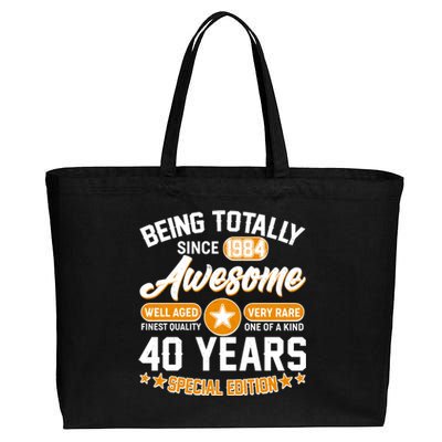 Being Totally Awesome Special Edition Since 1984 40 Years Birthday Cotton Canvas Jumbo Tote