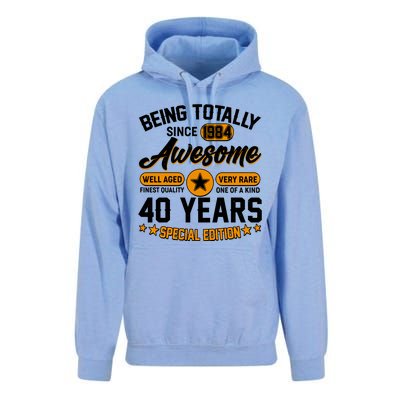 Being Totally Awesome Special Edition Since 1984 40 Years Birthday Unisex Surf Hoodie