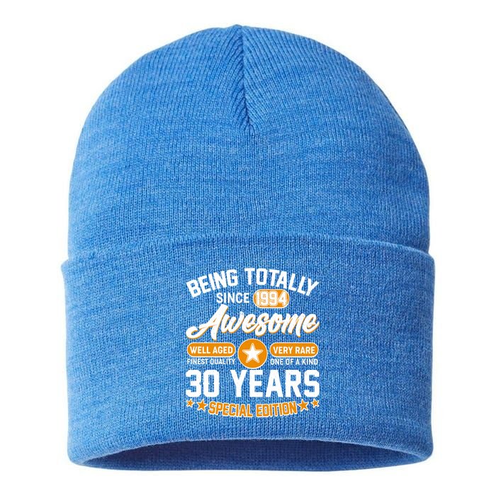 Being Totally Awesome Special Edition Since 1994 30 Years Birthday Sustainable Knit Beanie